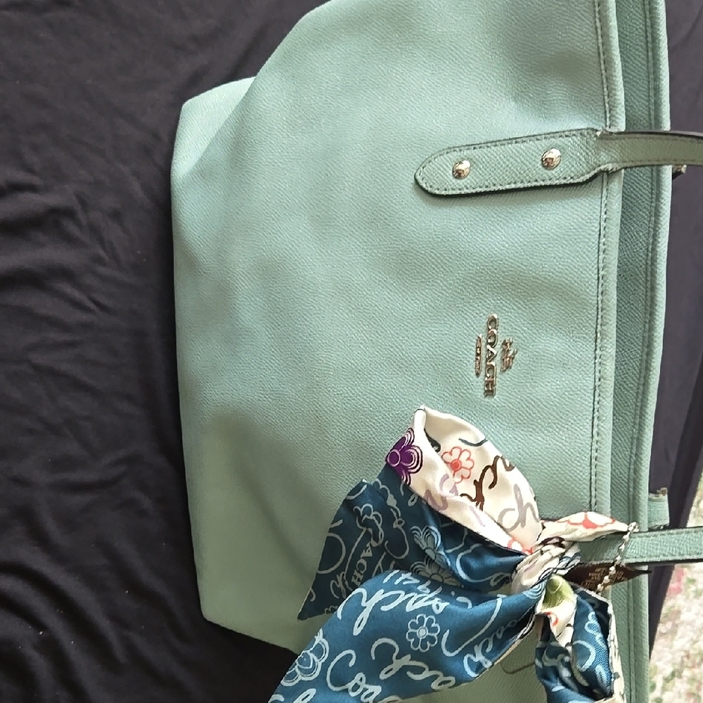 Coach Mint Green Tote Bag